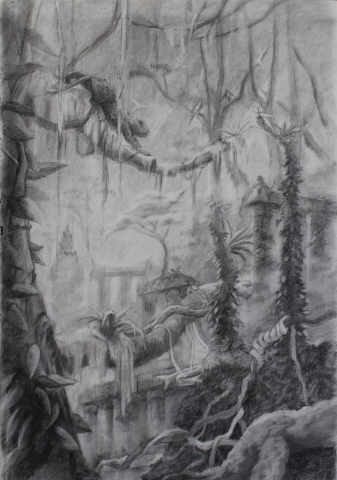 Chaos dans le brouillard__44x30in__2019___M. Hébert